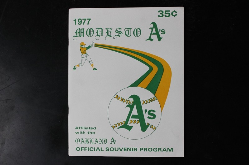Modesto A’s 1977 Official Souvenir Program Baseball Oakland A’s Minor League