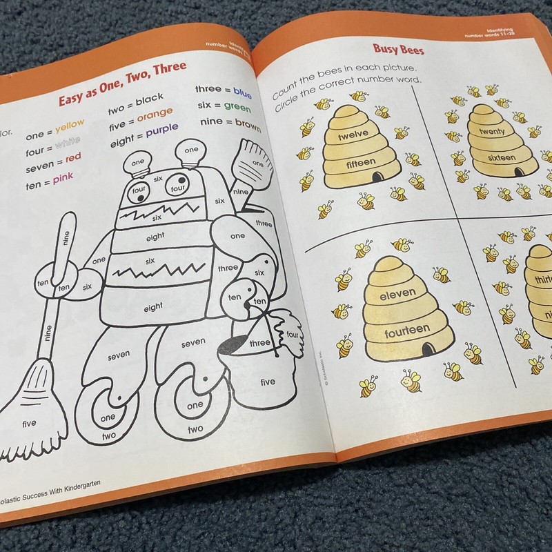 Scholastic - Kindergarten Workbook with 48 Motivation , Stickers,new, 392 Pages gallery