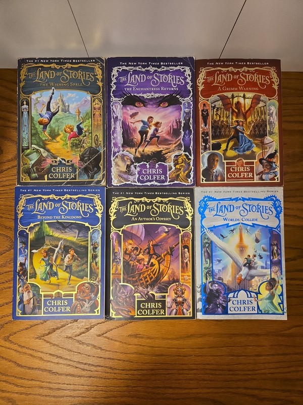 THE LAND OF STORIES 1-6 set Chris Colfer 1 2 3 4 5 6 lot PB