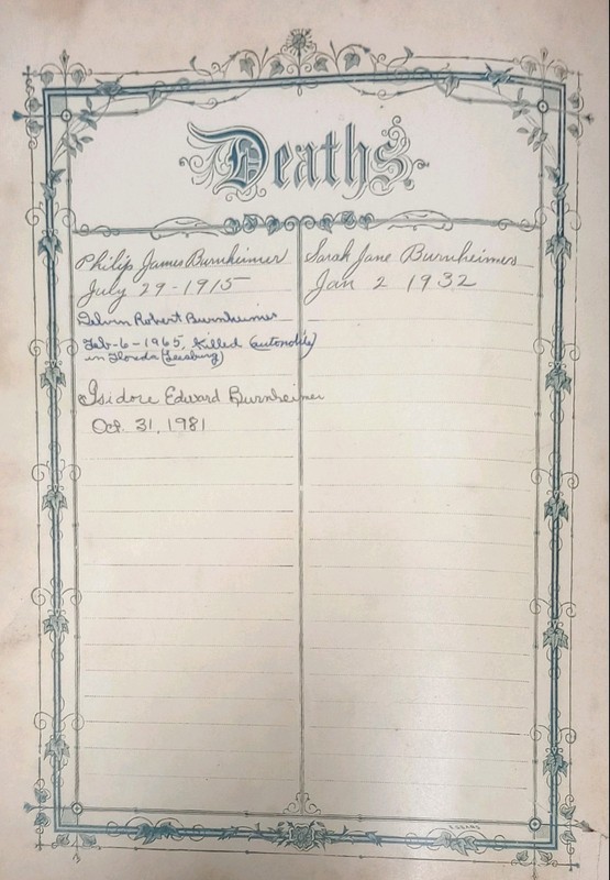 Burnheimer Family Bible (Bible Rescue #839)