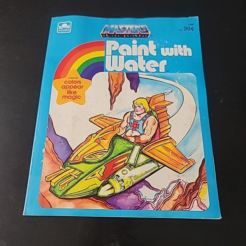 Masters of the Universe He-Man Paint with Water Golden Book/Mattel 1983 Unused