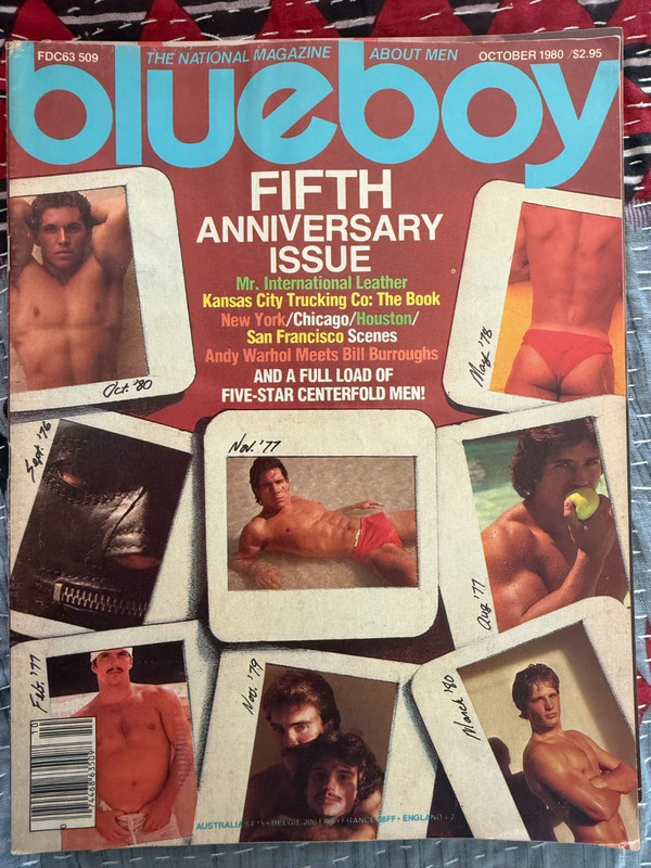 Blue Magazine 10/80 vintage gay interest male pinups