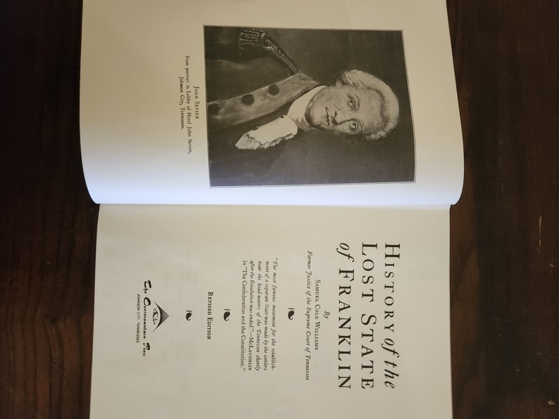HISTORY OF THE LOST STATE OF FRANKLIN- HARDCOVER- SAMUEL COLE WILLIAMS gallery