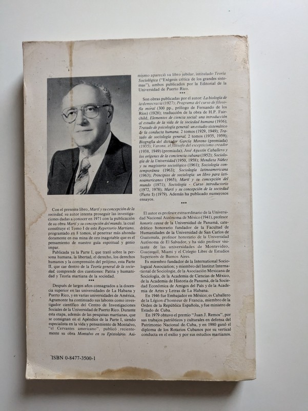 Marti Y Su Concepcio de Sociedad AGRAMONTE 2 Patria Martiana Puerto Rico 1984 PB gallery