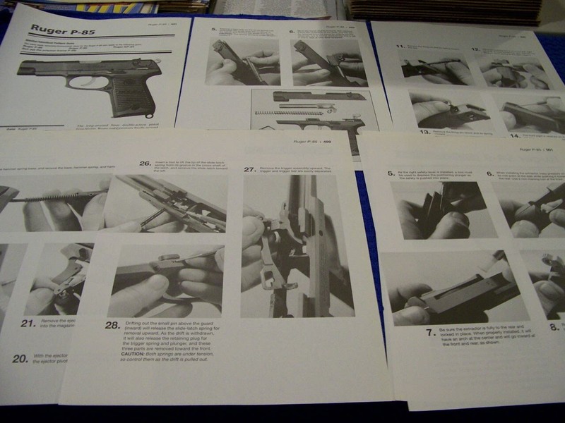 RUGER P-85 (9MM) & RUGER SR-9 (9MM)..FIELD STRIP & REASSEMBLY TIPS/SPECS (238MM)