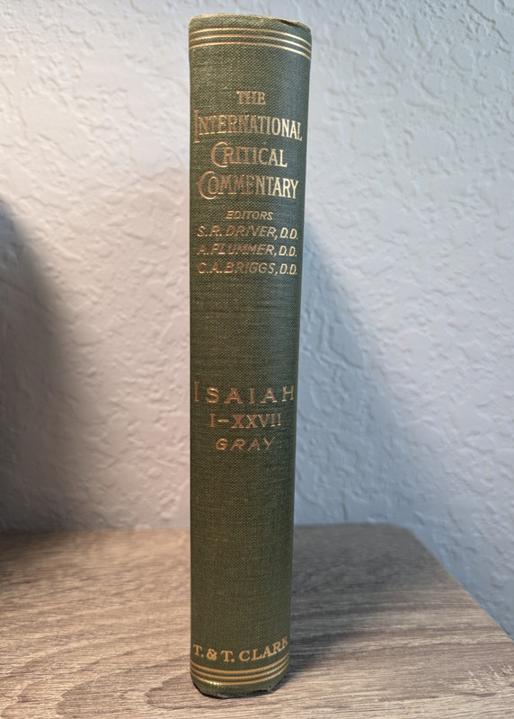 ICC Isaiah I-XXVII George Buchanan Gray 1969 Hardcover T&T Clark Commentary gallery