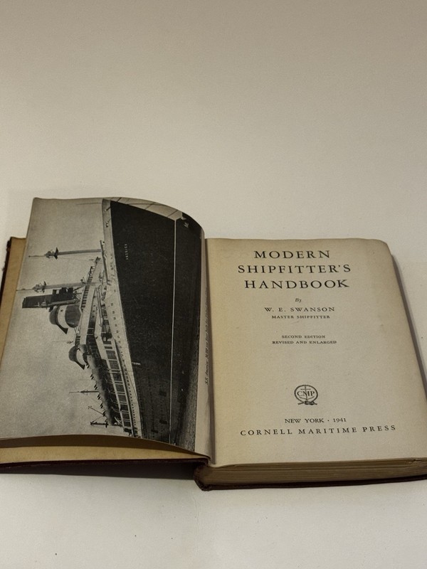 1941 Modern Shipfitter’s Handbook WWII Era w/ Fold-Out Ship Blueprints gallery