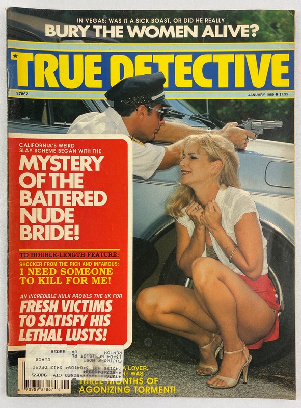 True Detective Magazine, January 1989, Vintage True Crime Stories, Pulp