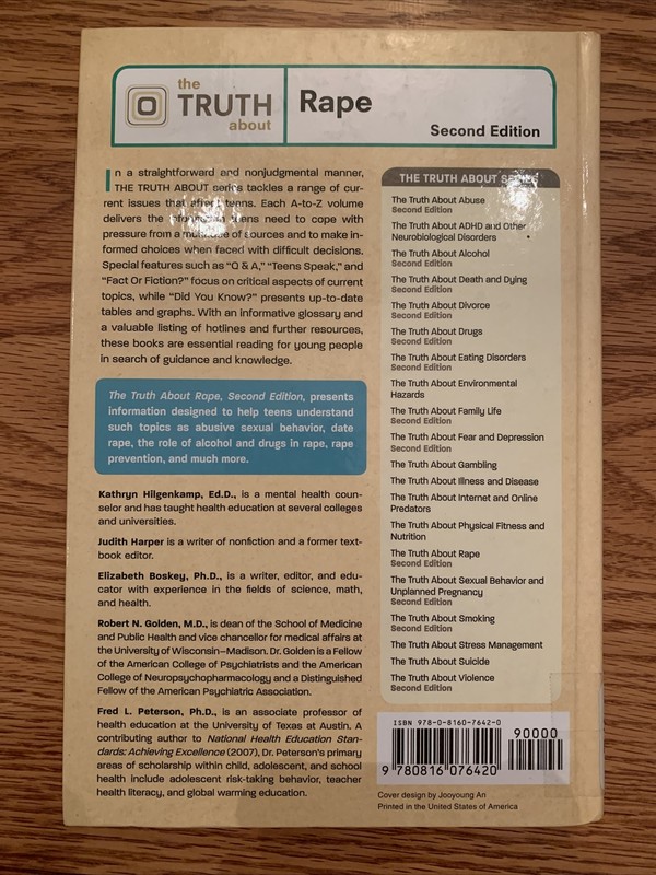 THE TRUTH ABOUT RAPE By Robert N. Golden & Fred L. Peterson - Hardcover gallery
