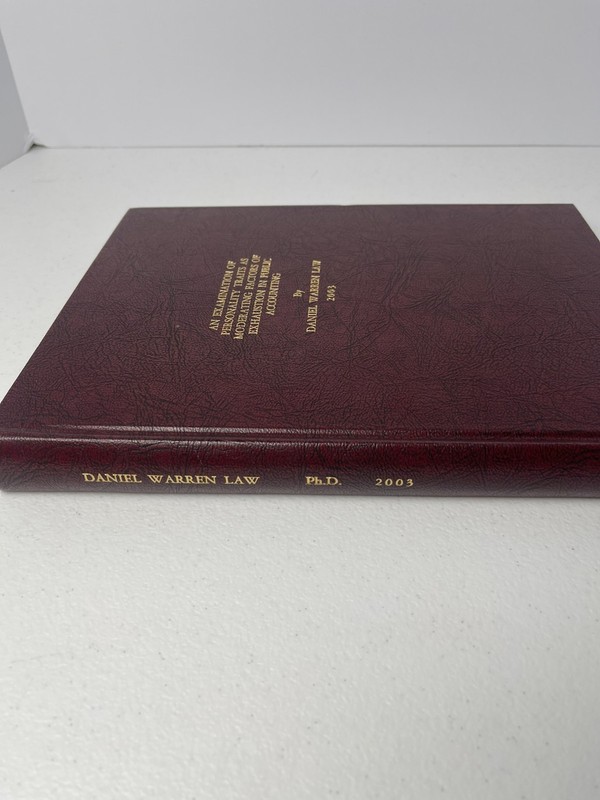 PHD Philosopy Dissertation WSU 2003 - Personality Traits in Accounting gallery