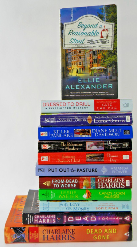 Lot of 12 Cozy Mysteries (HCDJ/PB) Paranormal, Cats, Food, Murder & more!! – VG
