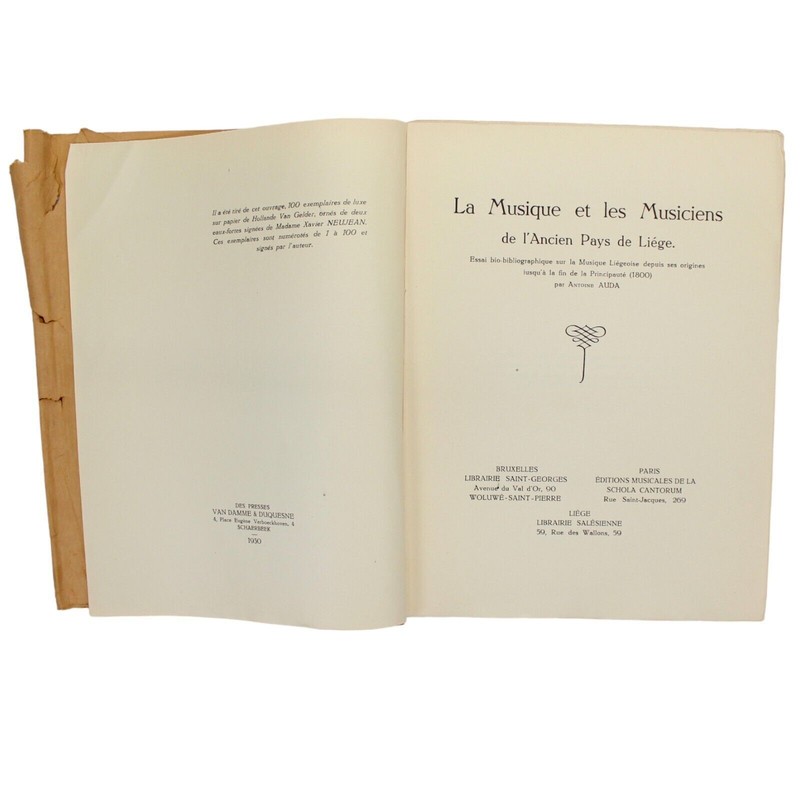 MUSICOLOGY LIEGE BELGIUM ANCIENT SCARCE CLASSICAL MUSICIANS MUSIC FRENCH 1930 gallery