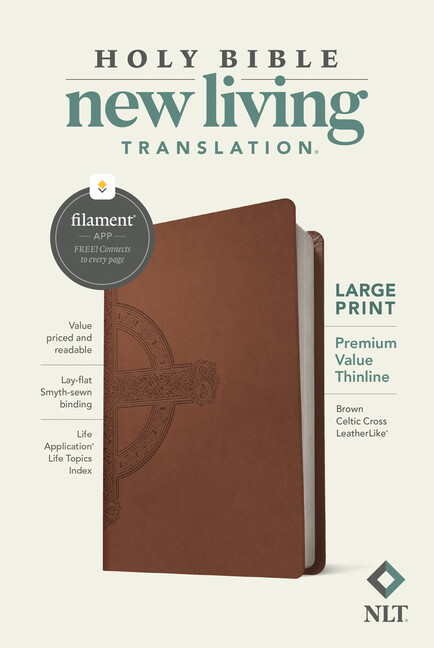 Nlt Large Print Premium Value Thinline Bible, Filament Enabled Edition (Lea…