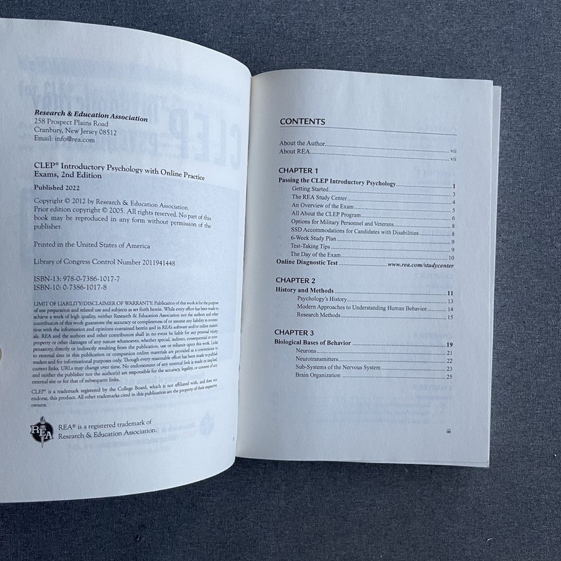 CLEP® Introductory Psychology Paperback Don J. Sharpsteen gallery