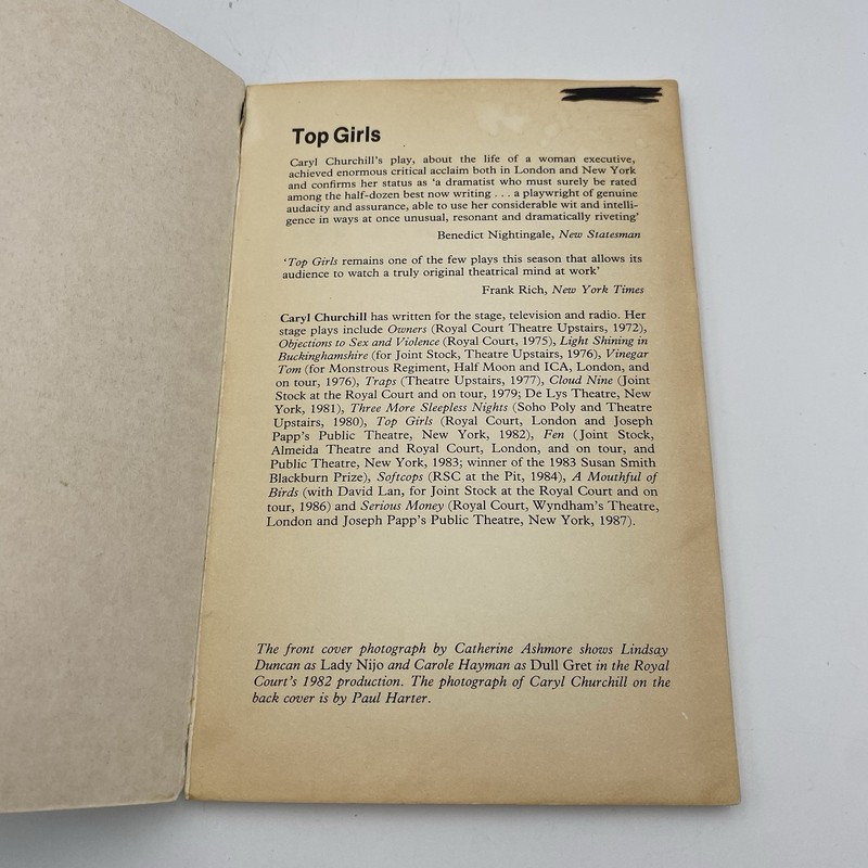 Top Girls - Caryl Churchill 1988 Play Paperback gallery