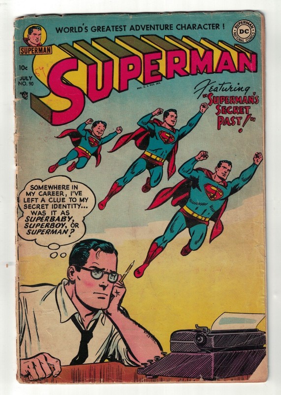 DC COMICS SUPERMAN 90 Golden age 1954 VG- 3.0 Secrets of past