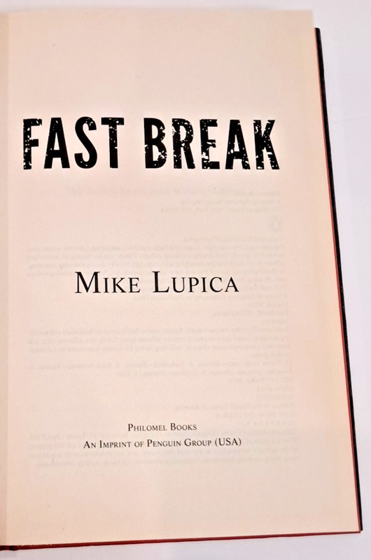 'Signed' Fast Break By Mike Lupica (2015) 1st Edition & Printing L1 gallery