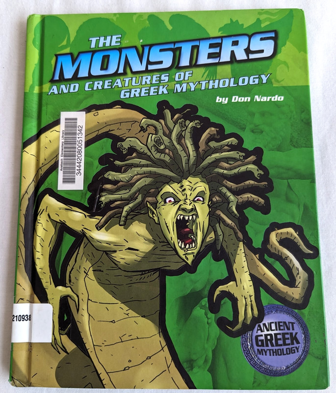 Monsters Ancient Greek Mythology Library Binding Don Nardo Age 10-12