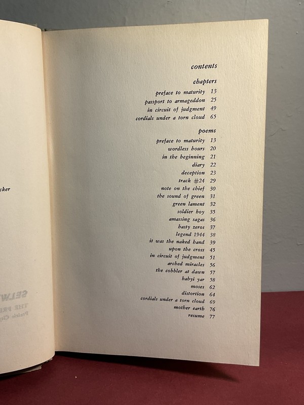Preface to Maturity Selwyn S. Schwartz 1944 Poetry Hardcover James A. Decker gallery