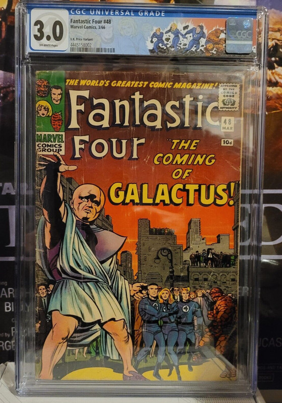 FANTASTIC FOUR #48 CGC 3.0 -1st app Silver Surfer & Galactus UK