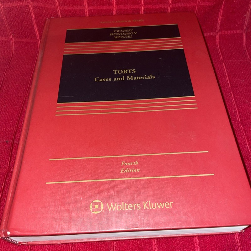 Torts Cases and Materials 4th Edition (SEE PHOTOS) gallery