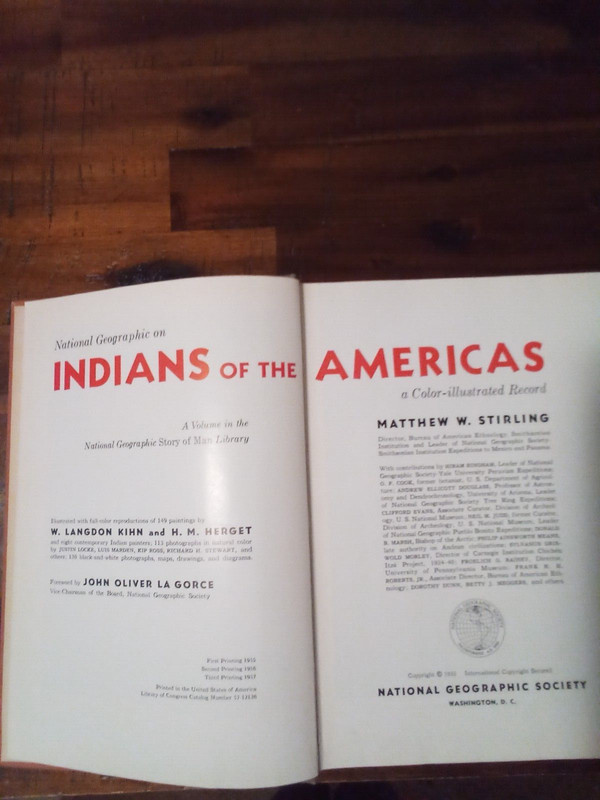 National Geographic Book "Indians of the Americas" 1957, 432 pages, Hard Cover gallery