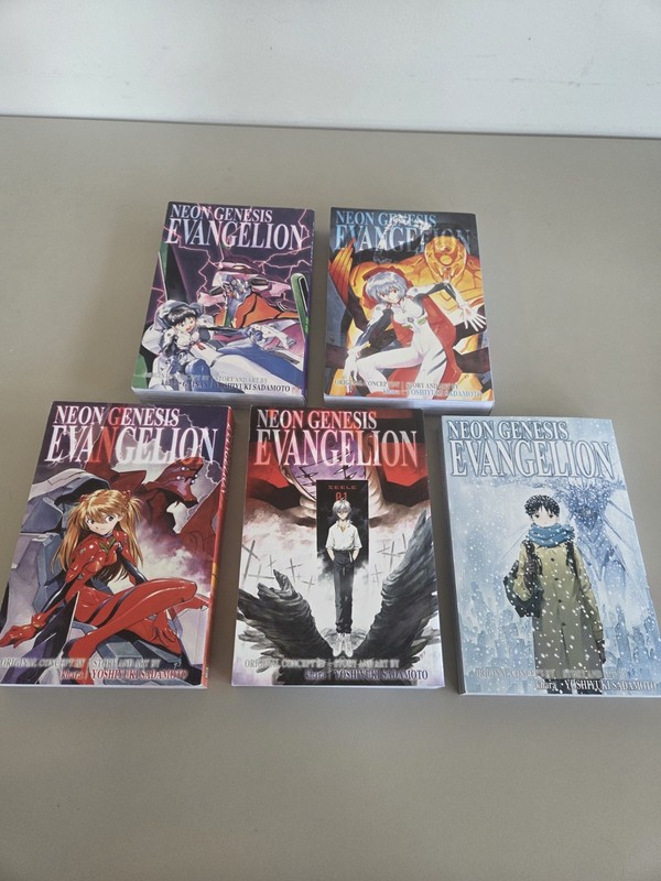 Neon Genesis Evangelion 3 in 1 Volumes 1-5 Complete English Manga Set