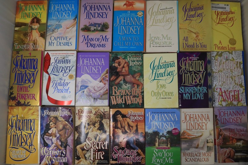 Lot of 10 Johanna Lindsey Paperback Historical Romance Novels Random Mix gallery
