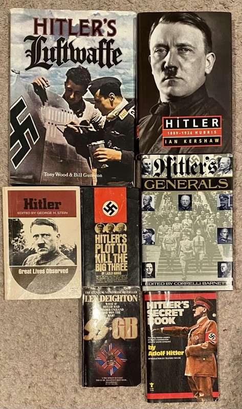Lot of 7 Hitler Based Books. 3 Hardcover & 4 Paperback. Titles In Description