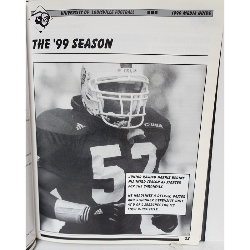 Louisville 1999 Cardinal Football Book 204 Pages Stats Photos Coach John Smith gallery
