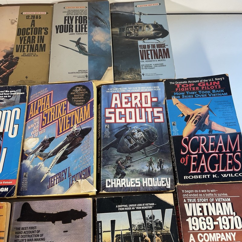 Lot of 21 Vintage Vietnam War Military Aviation Navy Air Force Memoir Books gallery