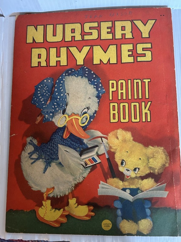 1941 ANTIQUE WHITMAN PUBLISHING NURSERY RHYMES PAINT BOOK (REDUCED) gallery