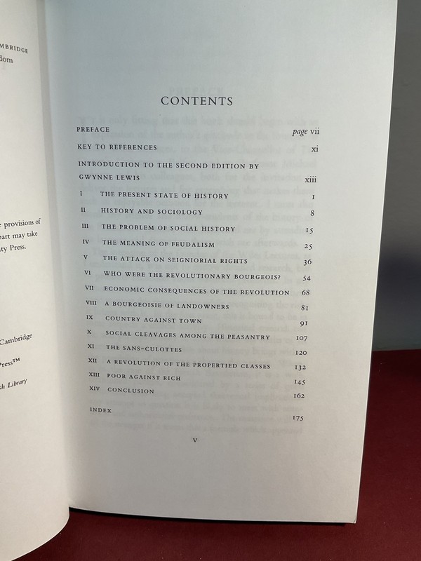 The Social Interpretation of the French Revolution Alfred Cobban 2nd Edition gallery