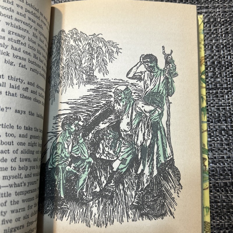 Mark Twain Vintage 1955 Adventures of Huckleberry Finn Book Whitman Publishing gallery