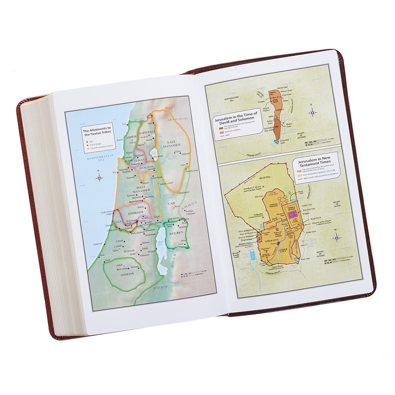 The Holy Bible King James Version Giant Print Tan/Brown / Jesus words in red gallery