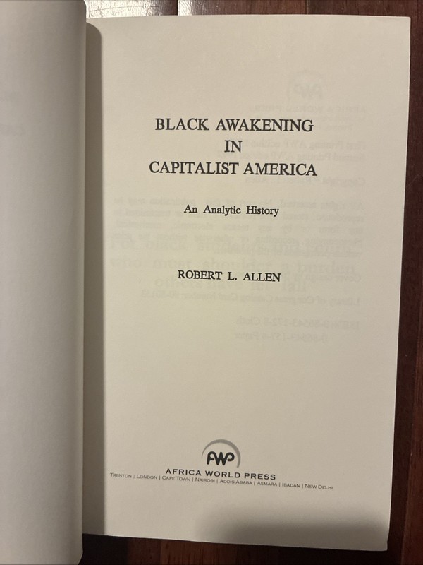 * Black Awakening in Capitalist America An Analytical History by Robert Allen PB gallery