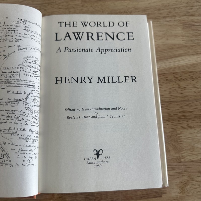 World of Lawrence Henry Miller 1980 Capra Press Literary Criticism Biography gallery