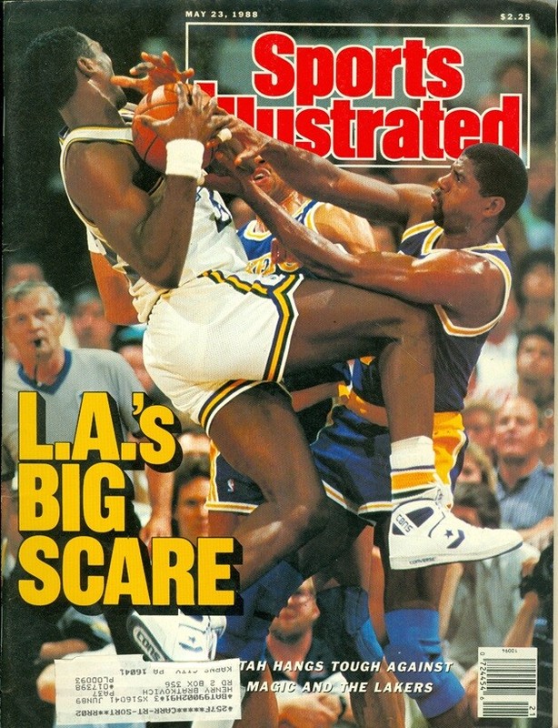 1988 Sports Illustrated: Magic Johnson Lakers vs Karl Malone Jazz – Playoffs