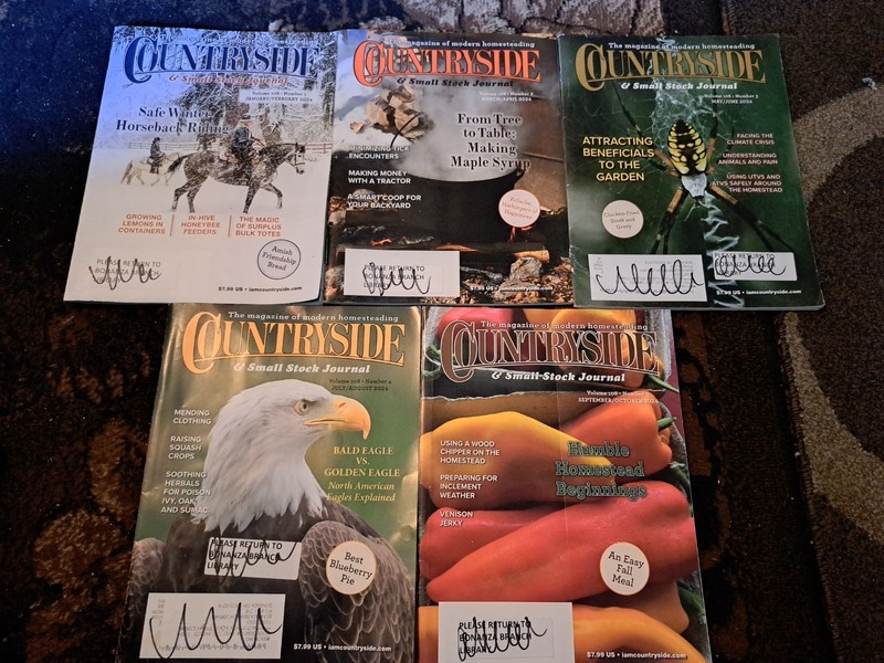 Countryside & Small Stock Journal Modern Homesteading 2024 Lot of 5 magazines