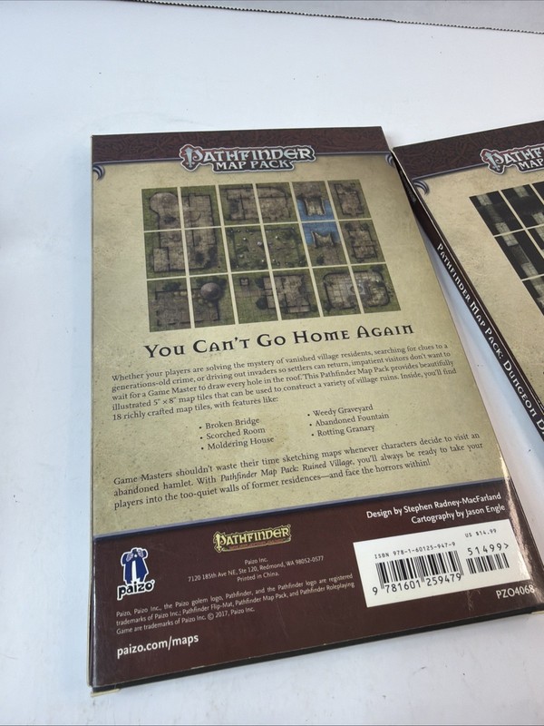Pathfinder Map Pack Lot: Dungeon Dangers & Ruined Village gallery