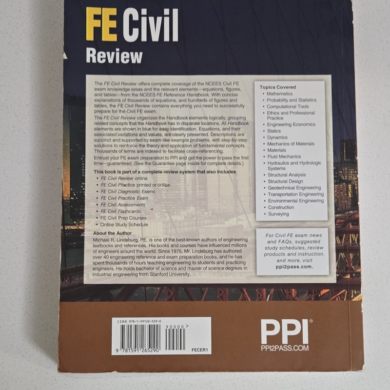 PPI FE Civil Review: Comprehensive FE Civil Review Manual by Michael R Lindeburg gallery