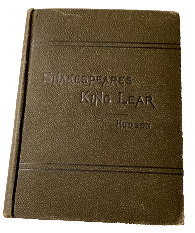 Shakespeare King Lear Tragedy School Edition Henry Hudson 1879 Hardcover Classic