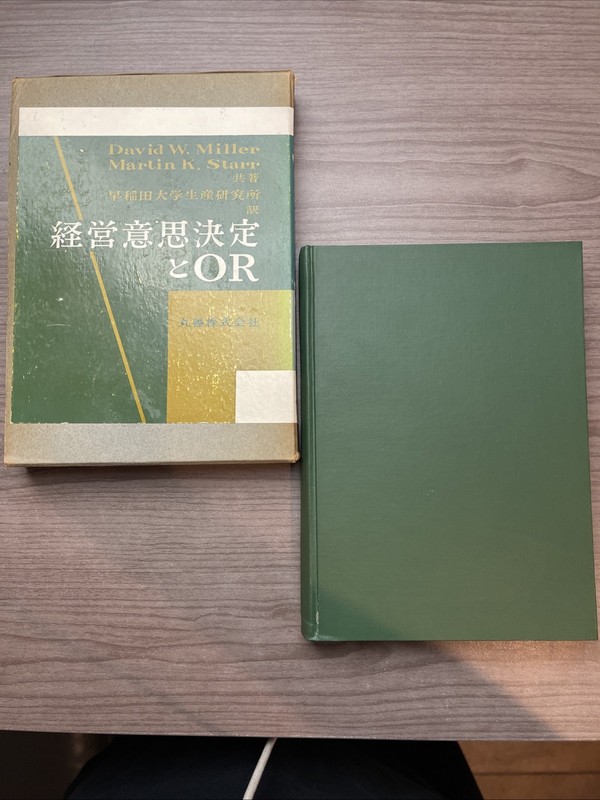 Management Decision making David A. Miller & Martin K. Starr Japanese HC W/case