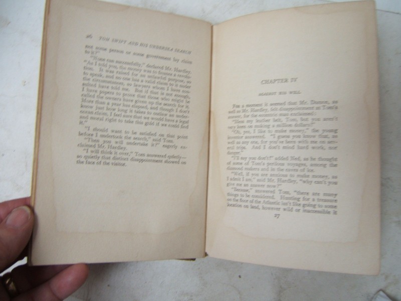 Tom Swift and his Undersea Search Grosset & Dunlap Inc. 1920 Quad Cover 1st Ed gallery