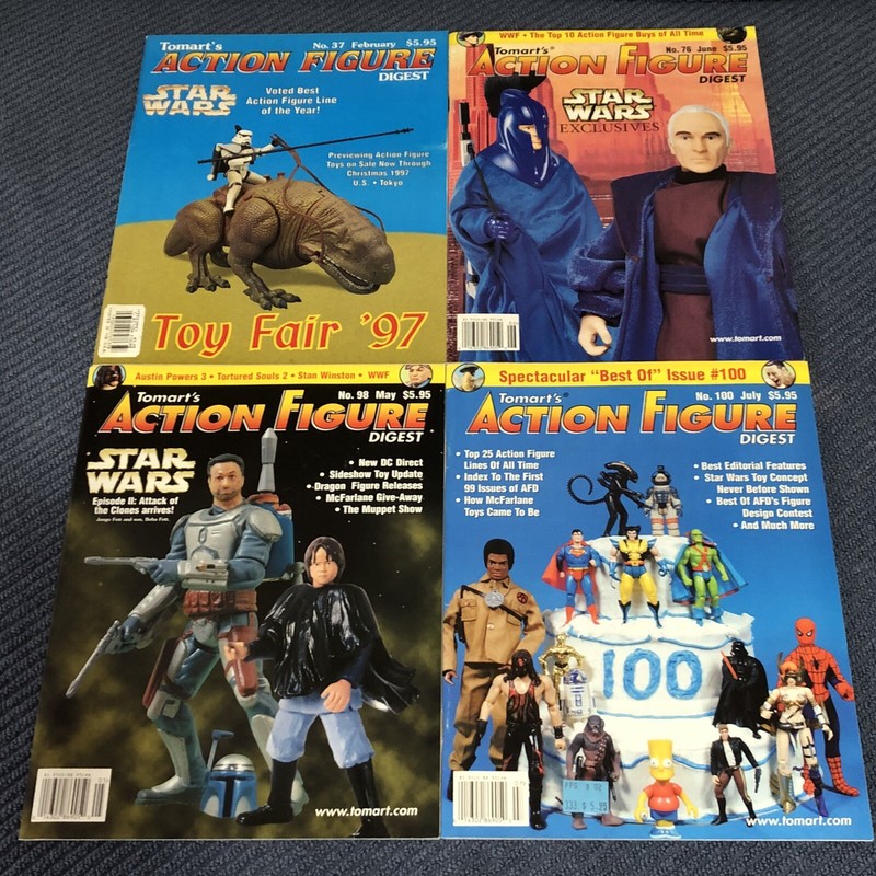 Tomart’s Action Figure Digest Issues 37, 76, 98, 100