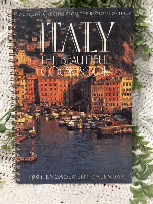 Italy The Beautiful Cookbook 1991 Engagement Calendar Spiral Medici Recipes