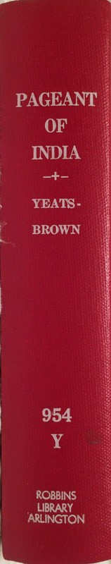 Pageant of India, by Francis Yeats-Brown (1942) VERY GOOD CONDITION!