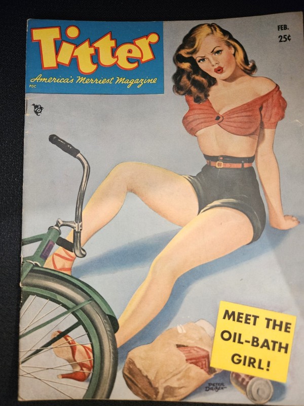 1951 "Titter" Magazine February Pin-Up By Peter Driben Pulp Genre Pulp Fiction gallery