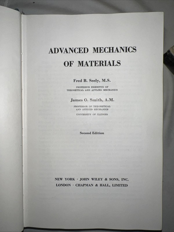 Lot Of 2 John Wiley & Sons Books: Resistance Of Materials & Advanced Mechanics gallery