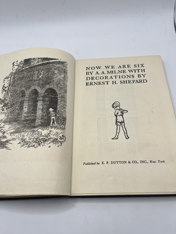 A. A. Milne Now We Are Six Hardcover Illustrated 1927 E. P. Dutton New York gallery